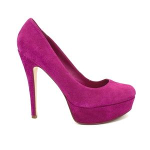 Aldo Purple Violet Round Toe Platform Pumps 9